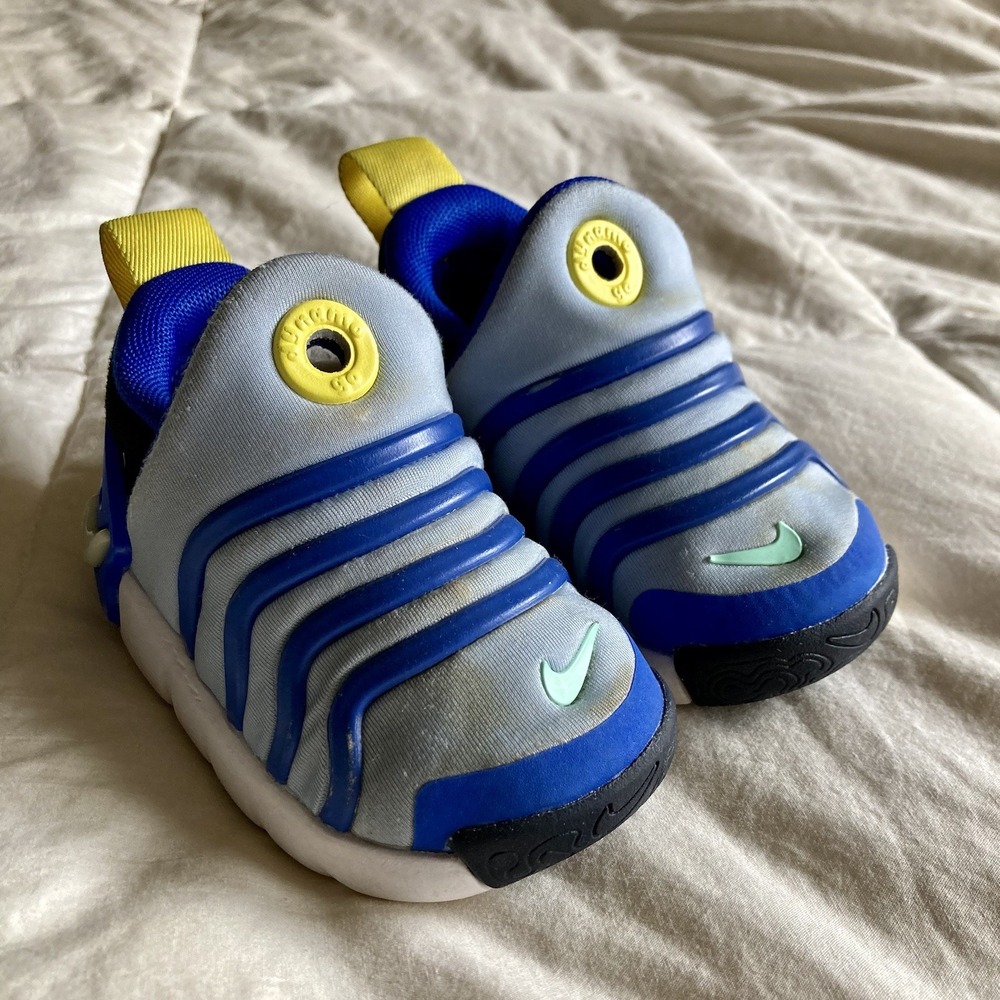 Nike Dynamo Go Sneakers Slip On Toddler 4C Gray Blue DH3438-405 Casual Shoe Run